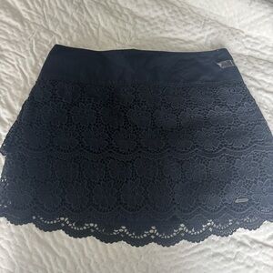 Hollister Navy Lace Mini Skirt